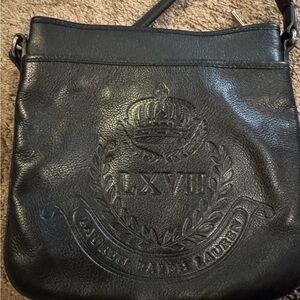 Ralph Lauren Black Leather Crossbody Bag